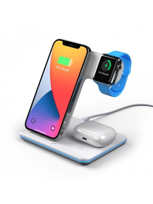 Зарядная станция Deppa 3 в 1 : iPhone, Apple Watch, Airpods